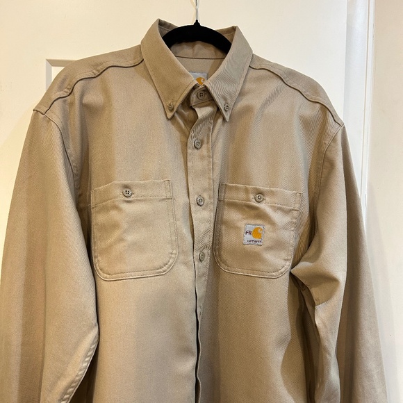 Carhartt FR (Flame-Resistant) Work Shirt- Large-Tan - Picture 1 of 4